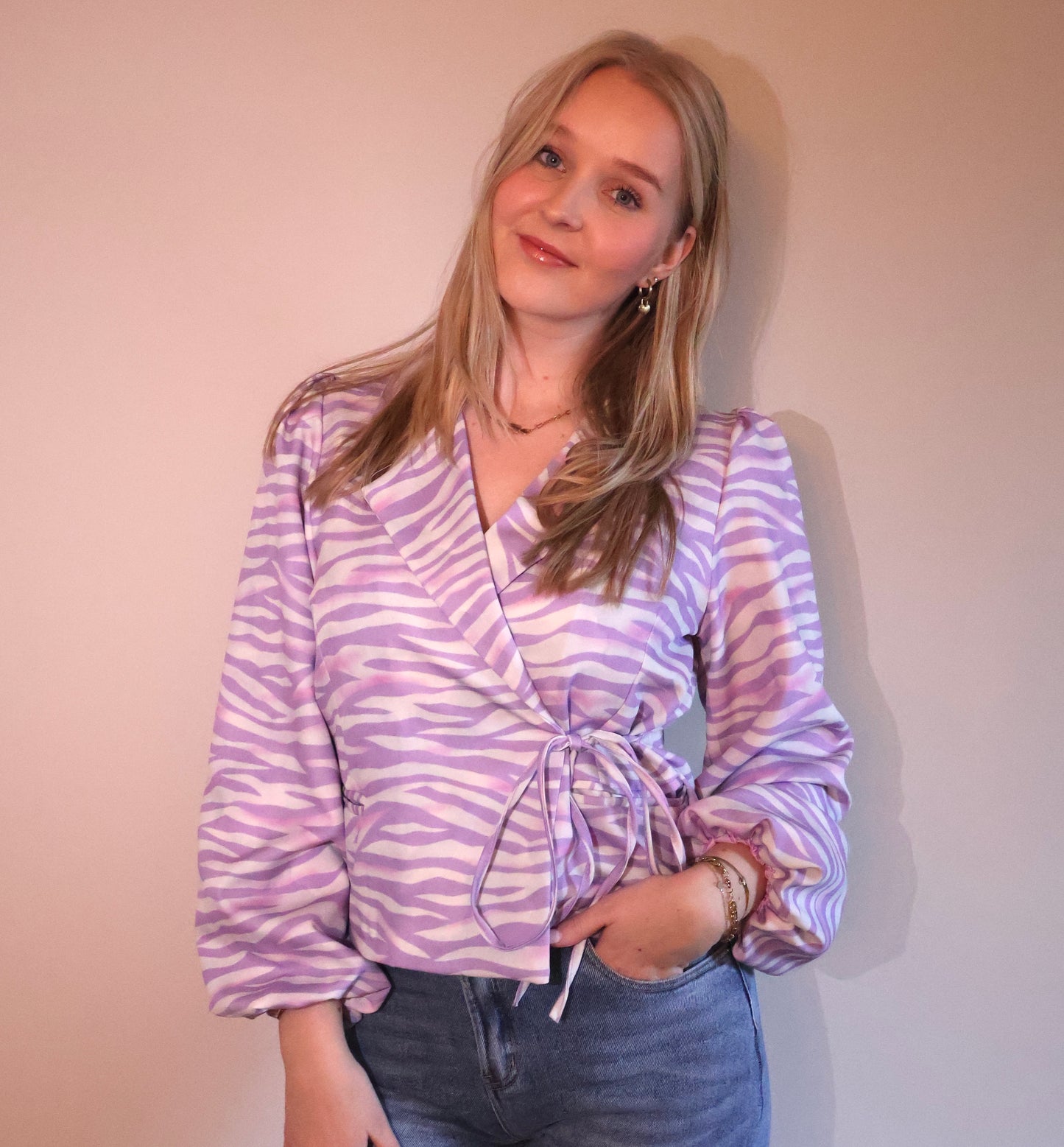 Blazer Fay Zebra Paars