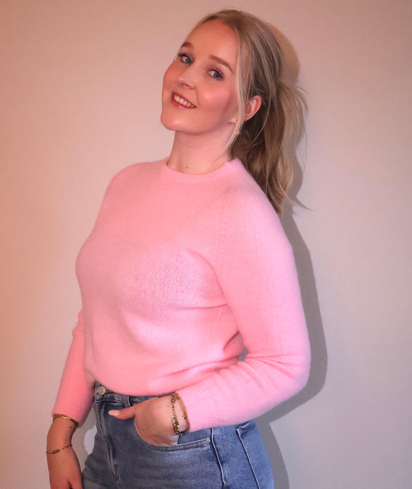 Casual sweater Roze