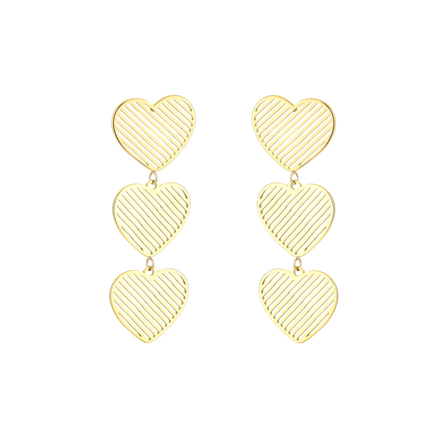 Oorbellen Triple Heart