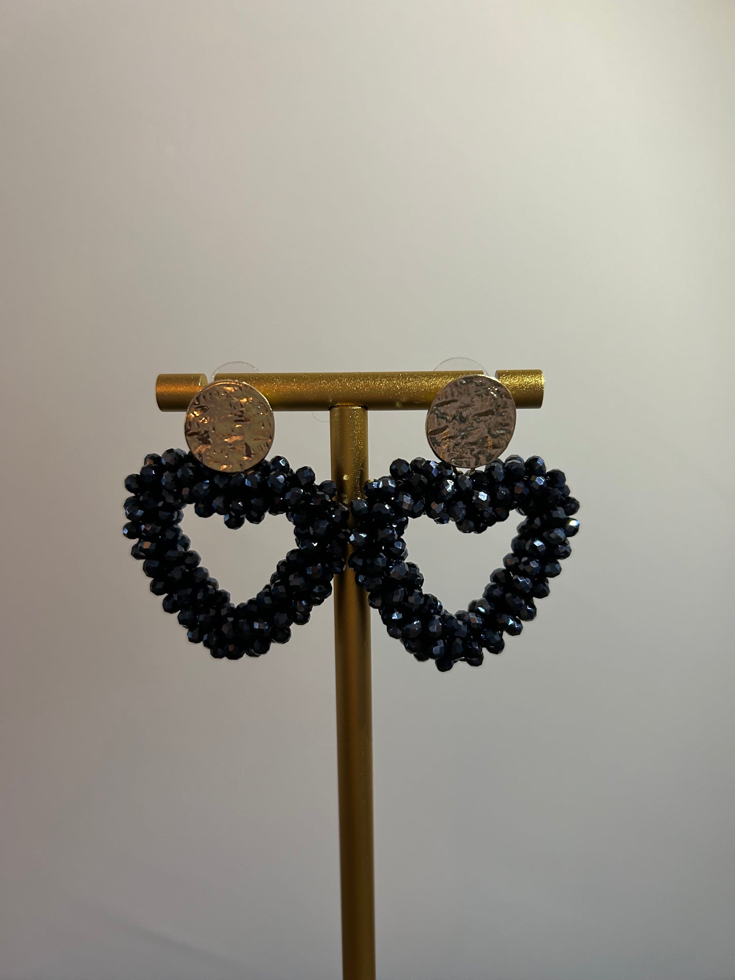 Oorbellen Dark Blue Heart