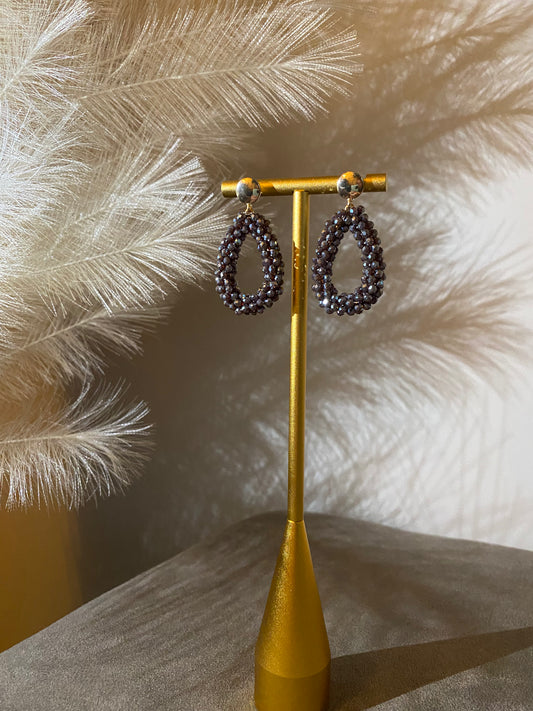 Earrings Small Grey Taupe