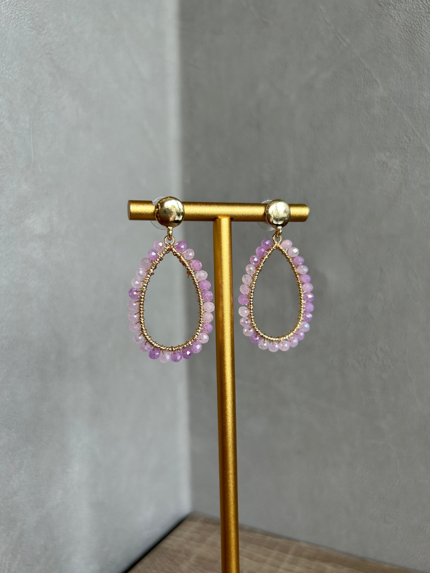 Earrings Purple/White