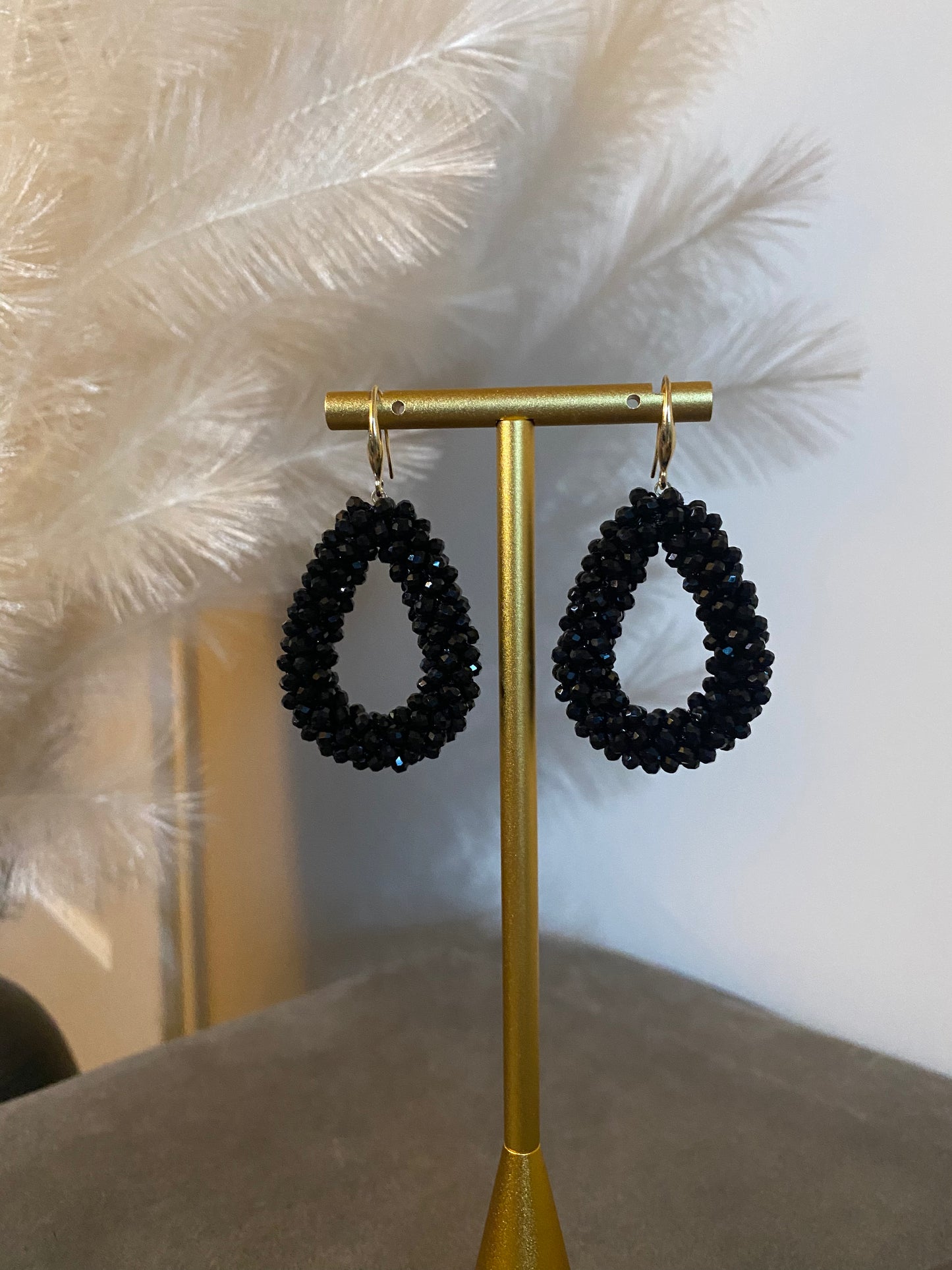 Earrings Shiny Black